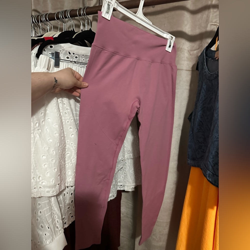 Pink High-Waisted Leggings